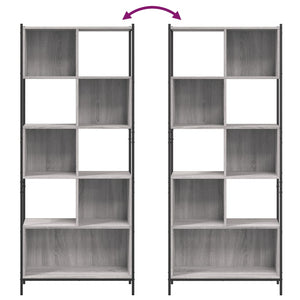 Βιβλιοθήκη Γκρι Sonoma 72 x 28 x 172 εκ. από Επεξεργασμένο Ξύλο
