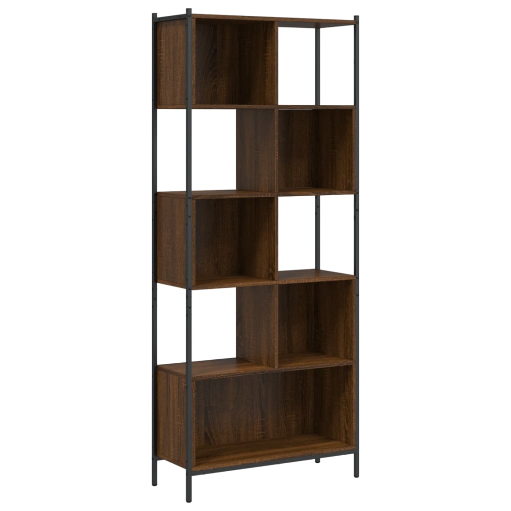 Βιβλιοθήκη Καφέ Δρυς 72 x 28 x 172 εκ. από Επεξεργασμένο Ξύλο