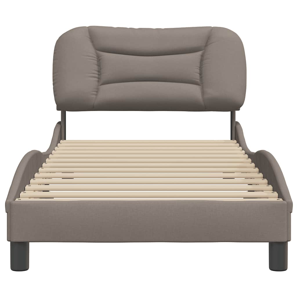 Σκελετός Κρεβατιού Χωρίς Στρώμα Hvar Taupe 80x200 εκ. Υφασμάτινο