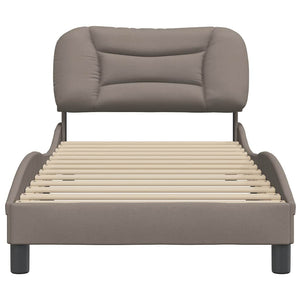 Σκελετός Κρεβατιού Χωρίς Στρώμα Hvar Taupe 90x190 εκ. Υφασμάτινο - Pakobazaar