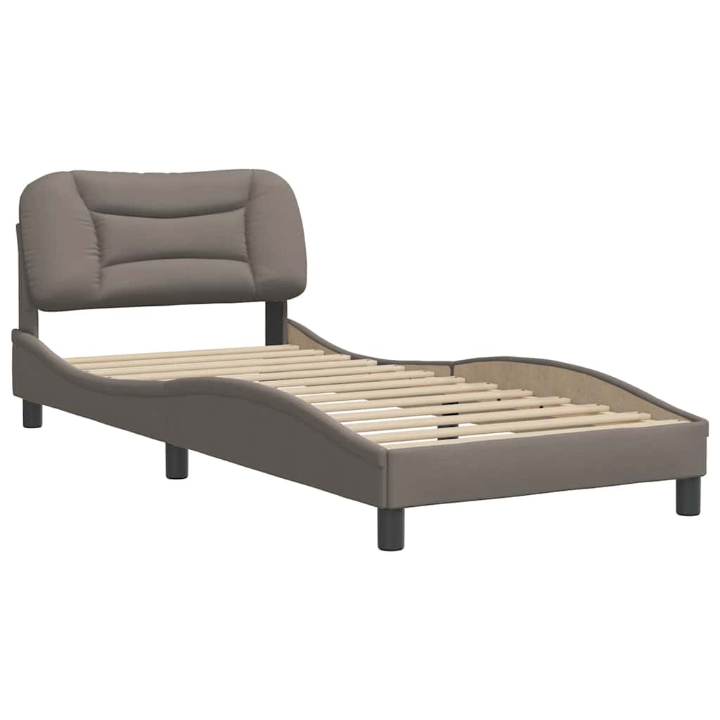 Σκελετός Κρεβατιού Χωρίς Στρώμα Hvar Taupe 90x200 εκ. Υφασμάτινο