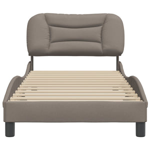 Σκελετός Κρεβατιού Χωρίς Στρώμα Hvar Taupe 90x200 εκ. Υφασμάτινο