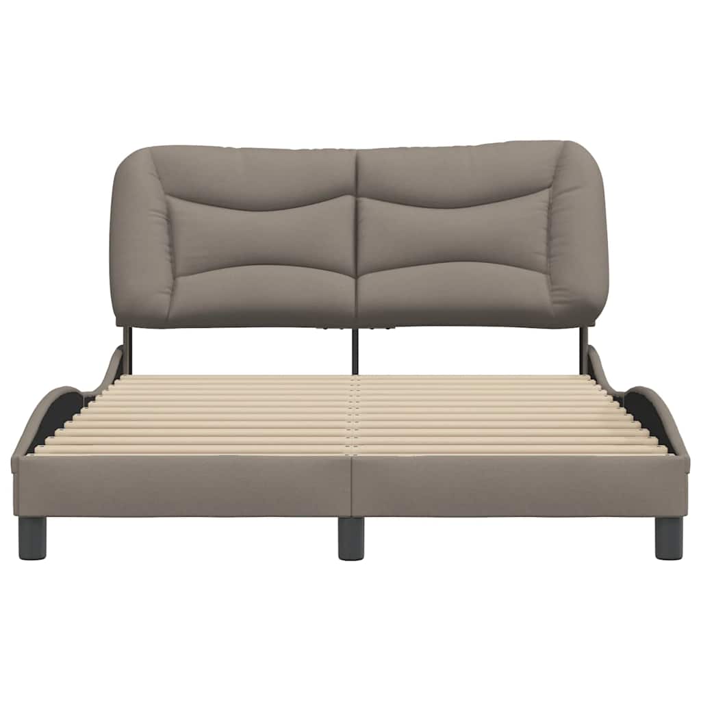 Σκελετός Κρεβατιού Χωρίς Στρώμα Hvar Taupe 120x200 εκ. Υφασμάτινο
