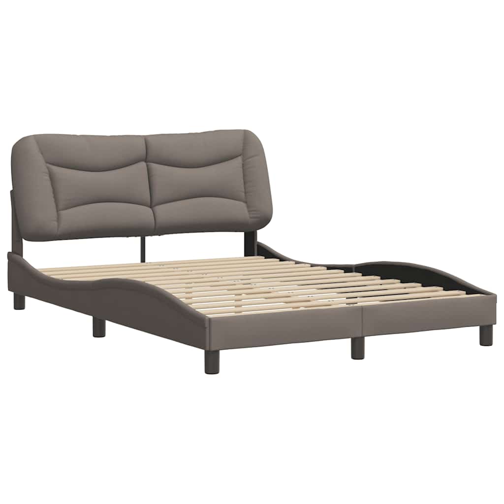 Σκελετός Κρεβατιού Χωρίς Στρώμα Hvar Taupe 140x190 εκ. Υφασμάτινο