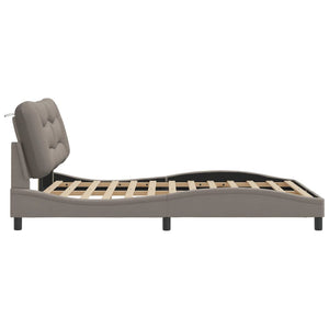 Σκελετός Κρεβατιού Χωρίς Στρώμα Hvar Taupe 140x190 εκ. Υφασμάτινο