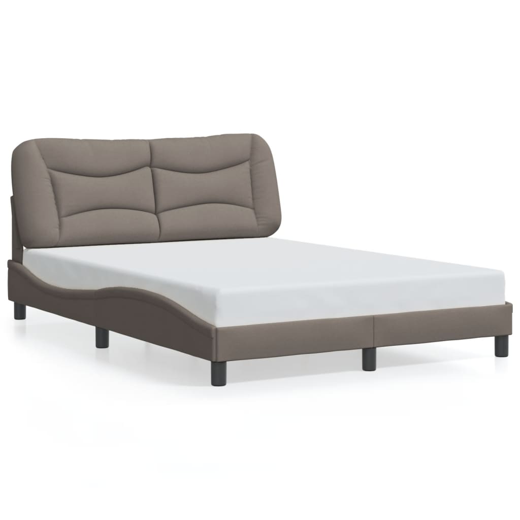 Σκελετός Κρεβατιού Χωρίς Στρώμα Hvar Taupe 140x200 εκ. Υφασμάτινο