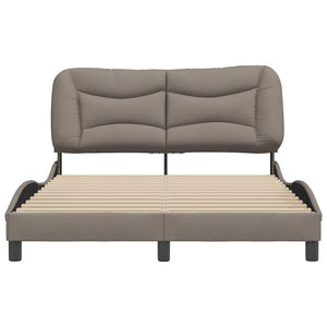 Σκελετός Κρεβατιού Χωρίς Στρώμα Hvar Taupe 140x200 εκ. Υφασμάτινο