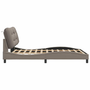 Σκελετός Κρεβατιού Χωρίς Στρώμα Hvar Taupe 140x200 εκ. Υφασμάτινο