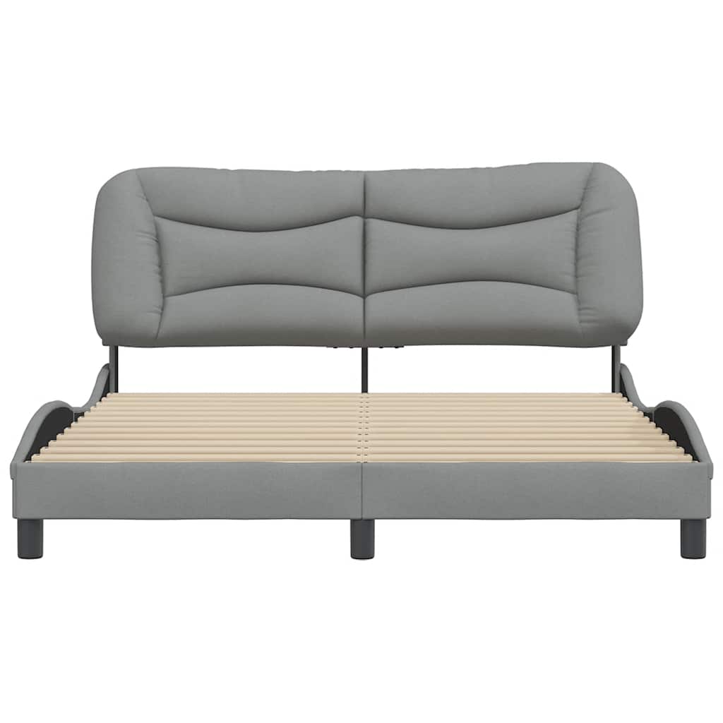 Σκελετός Κρεβατιού Χωρίς Στρώμα Hvar Αν. Γκρι 160x200 εκ.Υφασμάτινο