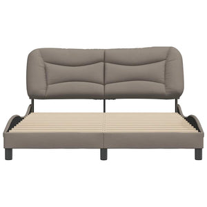 Σκελετός Κρεβατιού Χωρίς Στρώμα Hvar Taupe 160x200 εκ. Υφασμάτινο