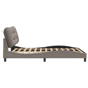 Σκελετός Κρεβατιού Χωρίς Στρώμα Hvar Taupe 160x200 εκ. Υφασμάτινο
