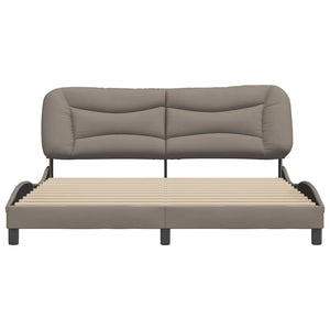 Σκελετός Κρεβατιού Χωρίς Στρώμα Hvar Taupe 180x200 εκ. Υφασμάτινο
