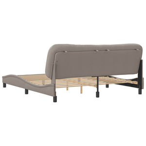 Σκελετός Κρεβατιού Χωρίς Στρώμα Hvar Taupe 180x200 εκ. Υφασμάτινο