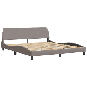 Σκελετός Κρεβατιού Χωρίς Στρώμα Hvar Taupe 180x200 εκ. Υφασμάτινο