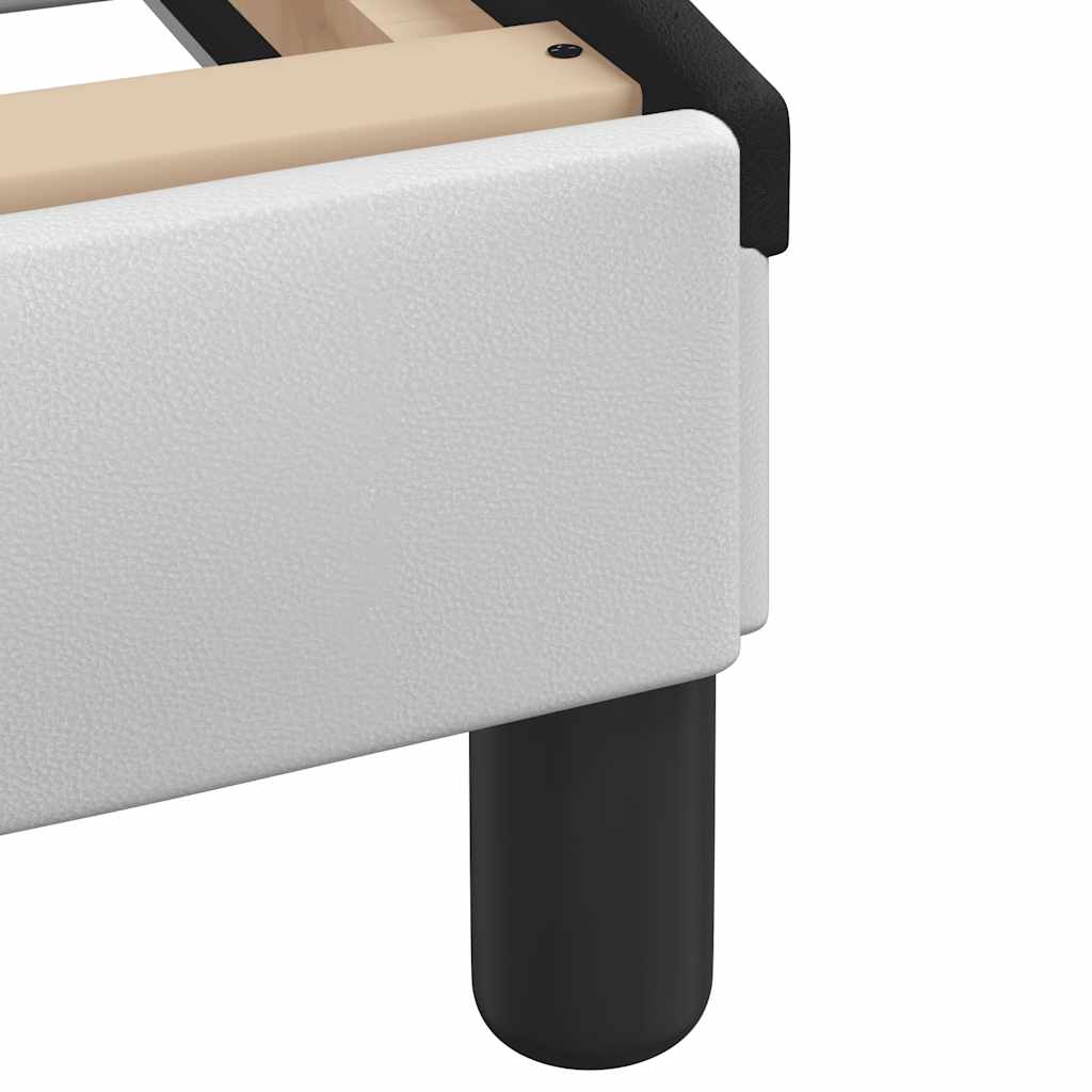 Πλαίσιο κρεβατιού χωρίς Στρώμα Hvar Λευκό/Μαύρο 200x200εκ.Συνθ. Δέρμα