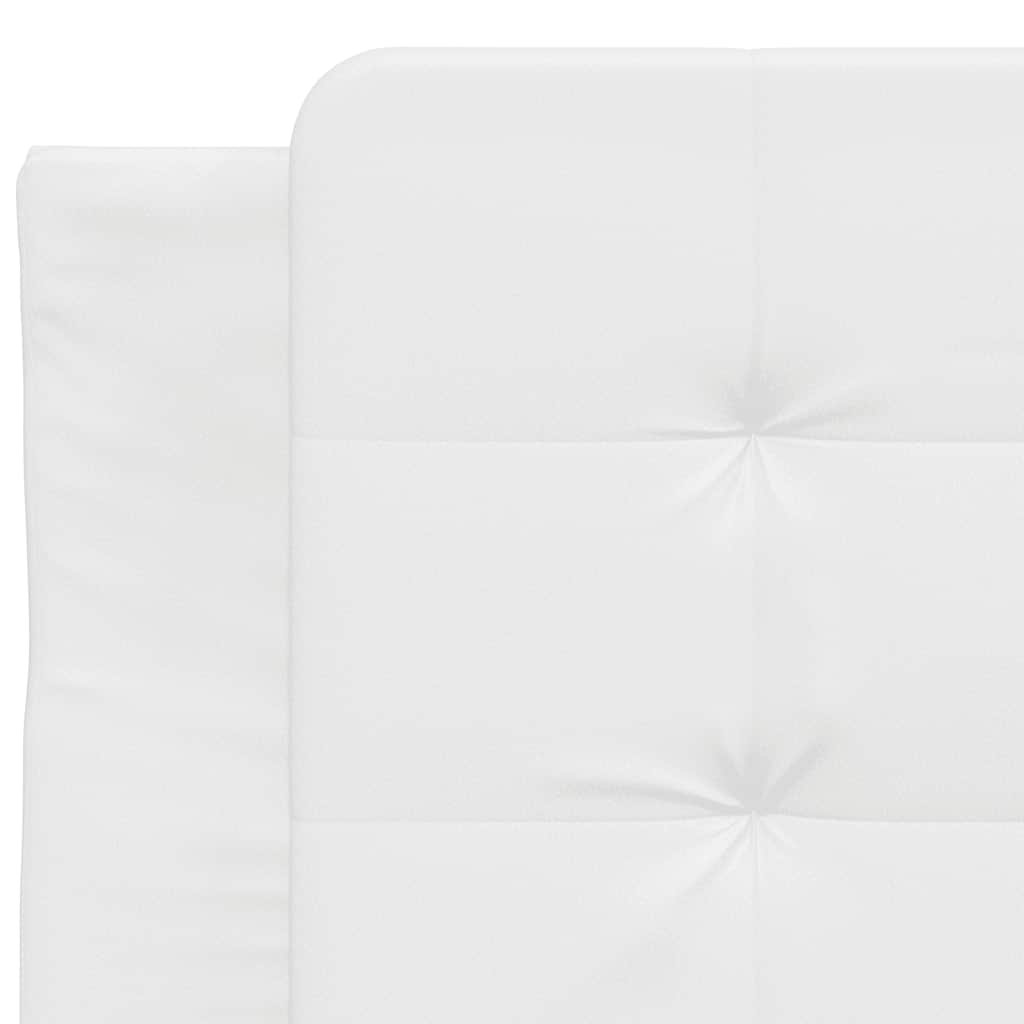 Σκελετός Κρεβατιού Χωρίς Στρώμα Zadar Λευκό 100x200 εκ.Συνθετικό Δέρμα