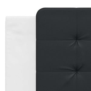 Σκελετός Κρεβατιού Χωρίς Στρώμα Zadar Λευκό/Μαύρο 180x200εκ.Συνθ. Δέρμα