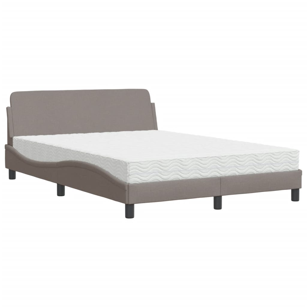 Κρεβάτι με Στρώμα Dover Taupe 120x200 εκ. Υφασμάτινο