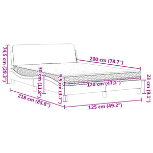 Κρεβάτι με Στρώμα Dover Κρεμ 120x200 εκ. Υφασμάτινο