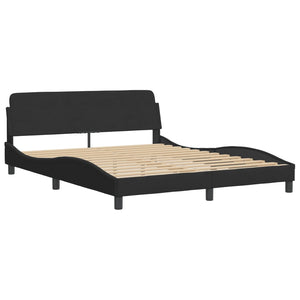 Κρεβάτι με Στρώμα Dover Μαύρο 160x200 εκ. Βελούδινο