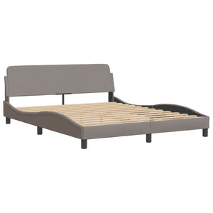 Κρεβάτι με Στρώμα Hvar Taupe 160x200 εκ. Υφασμάτινο