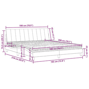 Κρεβάτι με Στρώμα Hanko Σκούρο Πράσινο 180x200εκ. Βελούδινο