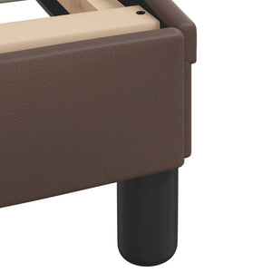Κρεβάτι με Στρώμα Hvar Καφέ 180x200 εκ. Συνθετικό Δέρμα