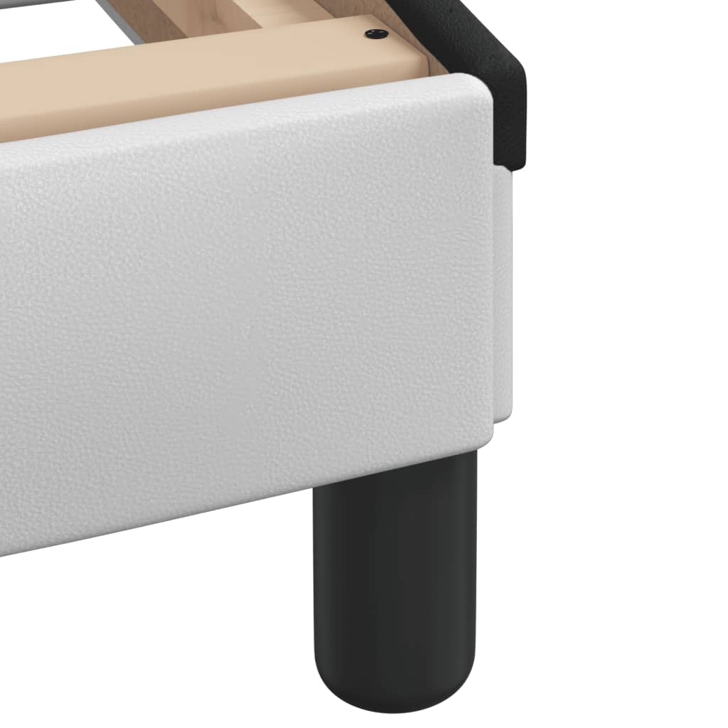 Κρεβάτι Viana με Στρώμα Λευκό και Μαύρο 80 x 200 εκ. Συνθετικό Δέρμα - Pakobazaar