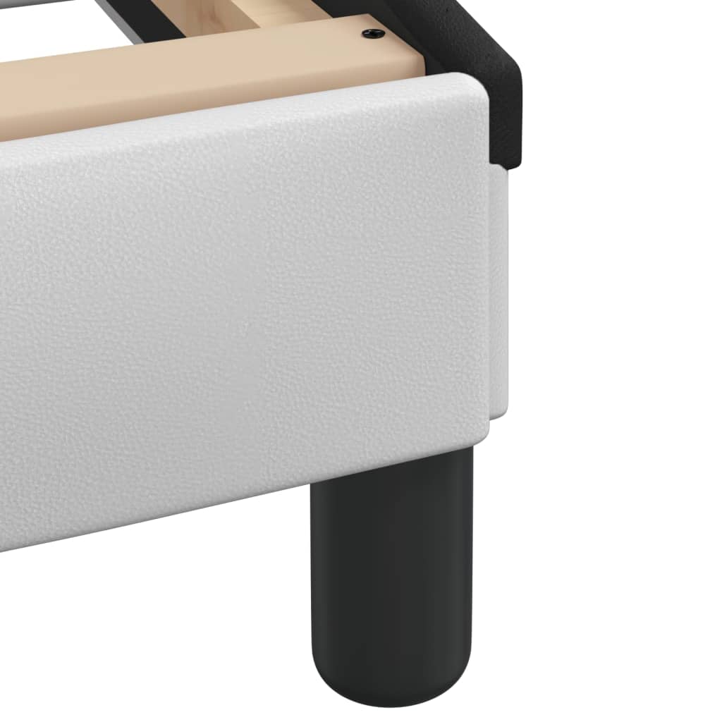 Κρεβάτι Viana με Στρώμα Λευκό και Μαύρο 120 x 200 εκ. Συνθετικό Δέρμα