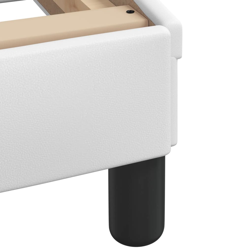 Σκελετός Κρεβατιού Χωρίς Στρώμα Zadar Λευκό 80 x 200 εκ. Συνθετικό Δέρμα - Pakobazaar