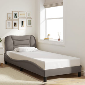 Σκελετός Κρεβατιού με LED Χωρίς Στρώμα Hvar Taupe 90x190 εκ. - Pakobazaar