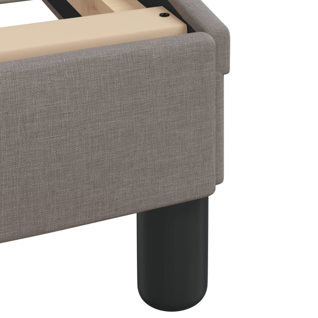 Πλαίσιο κρεβατιού με LED χωρίς στρώμα Hvar Taupe 140x190 cm Ύφασμα