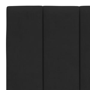 Πλαίσιο Κρεβατιού με LED χωρίς Στρώμα Hanko Μαύρο 140x200 εκ. Βελούδινο