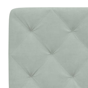 Πλαίσιο κρεβατιού με LED χωρίς στρώμα Ανοιχτό Γκρι 140x200 εκ. Βελούδινο