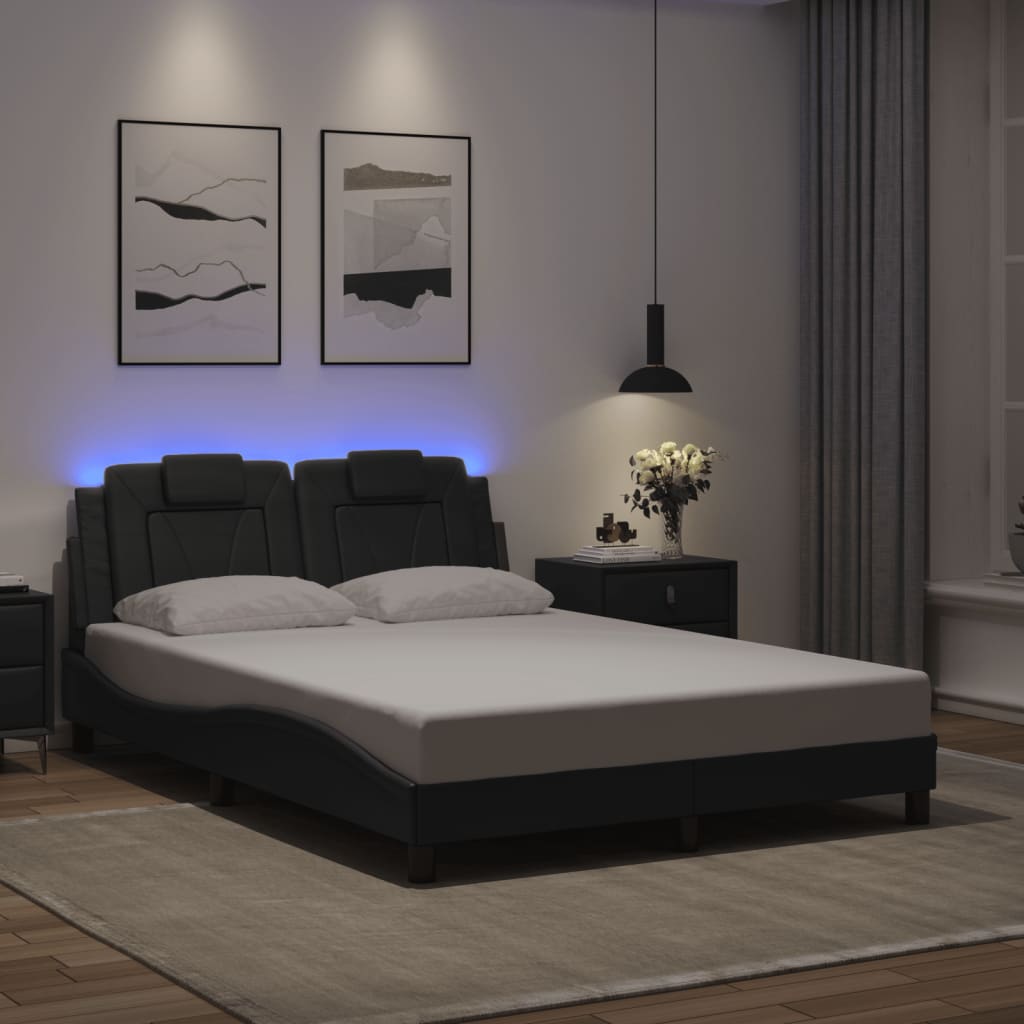 Πλαίσιο Κρεβατιού Viana με LED Χωρίς Στρώμα Γκρι 140x200 εκ.