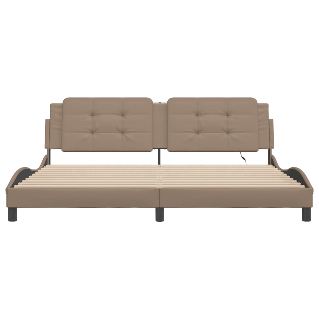 Πλαίσιο Κρεβατιού με LED Χωρίς Στρώμα Zadar 200x200 εκ.