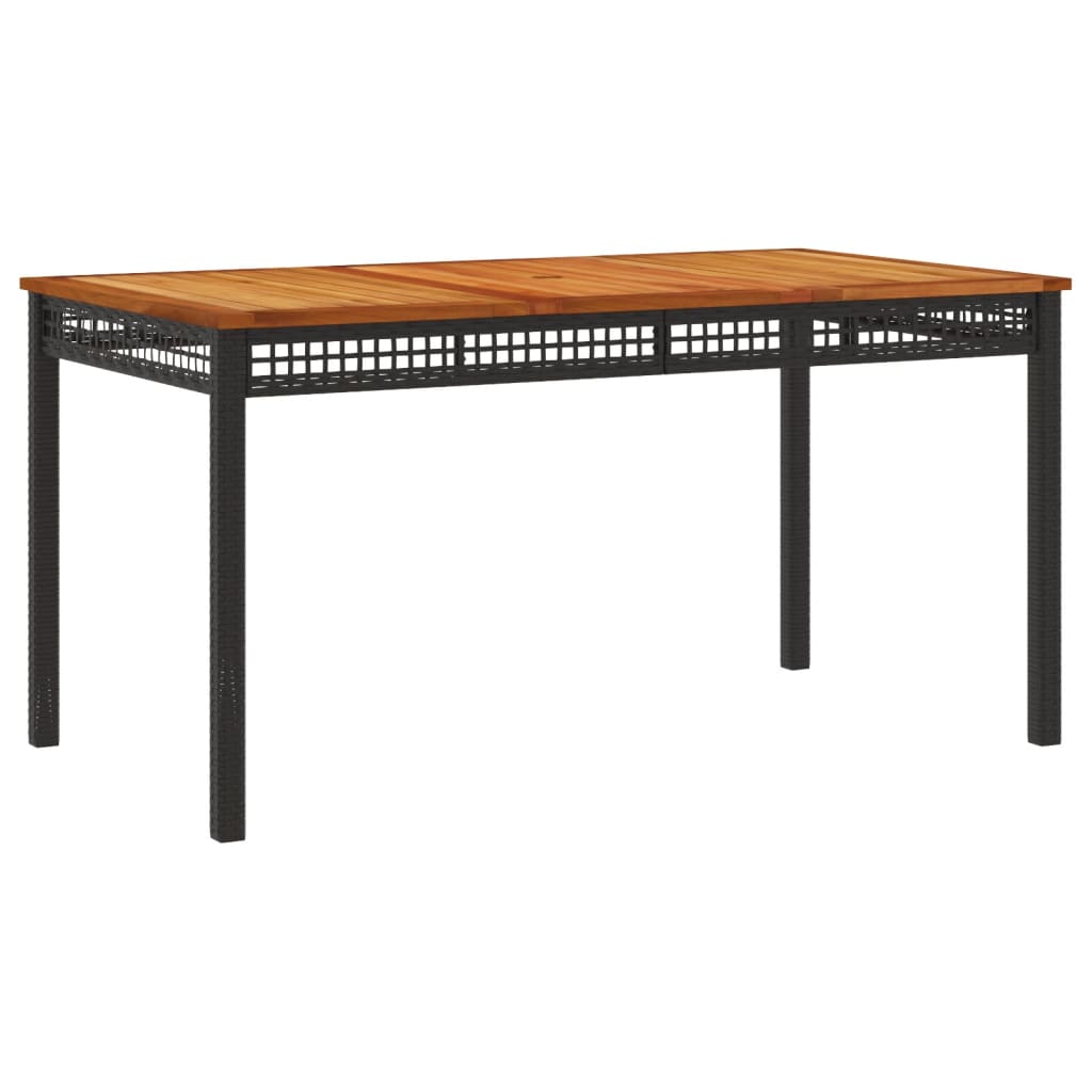 Σετ Τραπεζαρίας Κήπου 3 τεμ. Μαύρο Συνθετικό Ρατάν με Μαξιλάρια