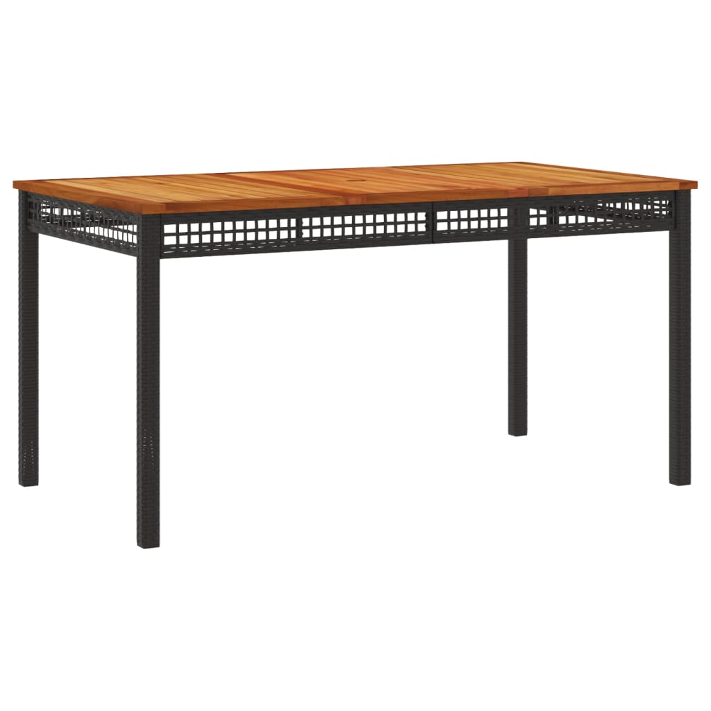 Σετ Τραπεζαρίας Κήπου με Μαξιλάρια 4 τεμ. Μαύρο από Συνθ. Ρατάν