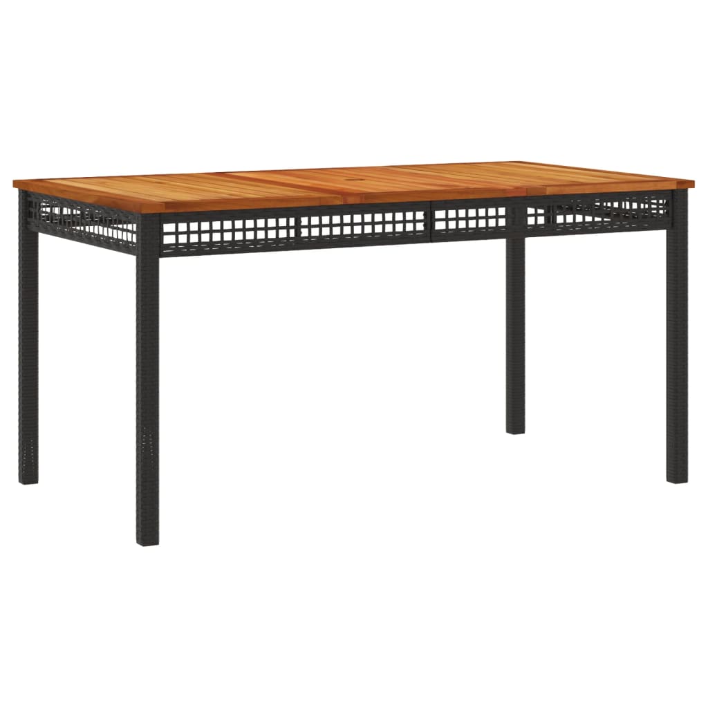 Σετ Τραπεζαρίας Κήπου 5 Τεμαχίων Μαύρο Συνθ. Ρατάν με Μαξιλάρια