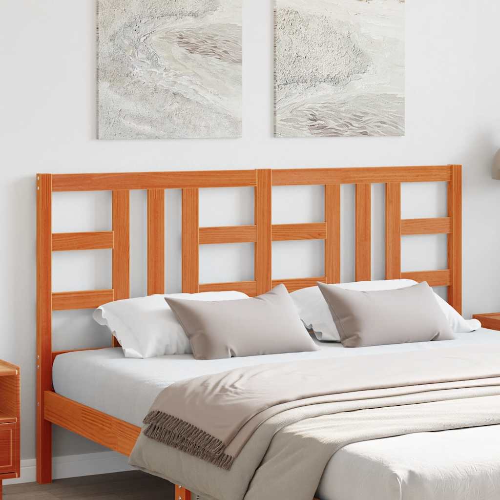 Κεφαλάρι Καφέ Κεριού 150 εκ. από Μασίφ Ξύλο Πεύκου