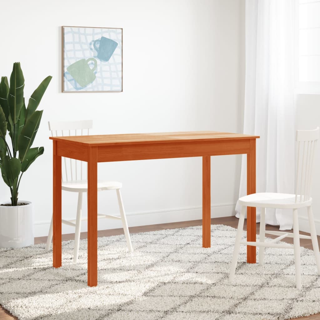 Τραπεζαρία Καφέ Κεριού 110 x 55 x 75 εκ. από Μασίφ Ξύλο Πεύκου - Pakobazaar