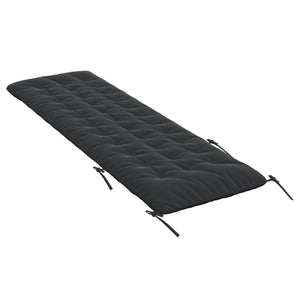 Μαξιλάρι Ξαπλώστρας Μαύρο 160x50x10 εκ. Συνθετικό Καστόρι