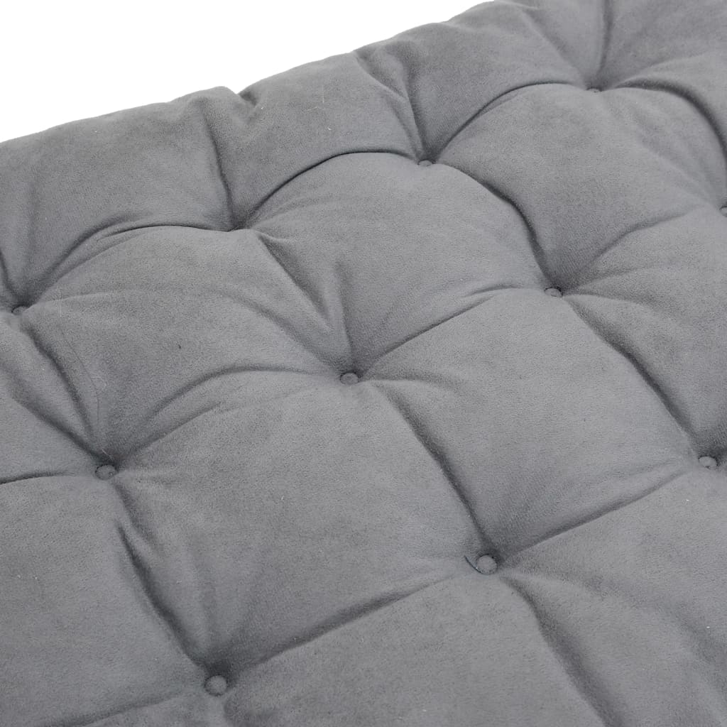 Μαξιλάρι Ξαπλώστρας Γκρι 160x50x10 εκ. Συνθετικό Καστόρι