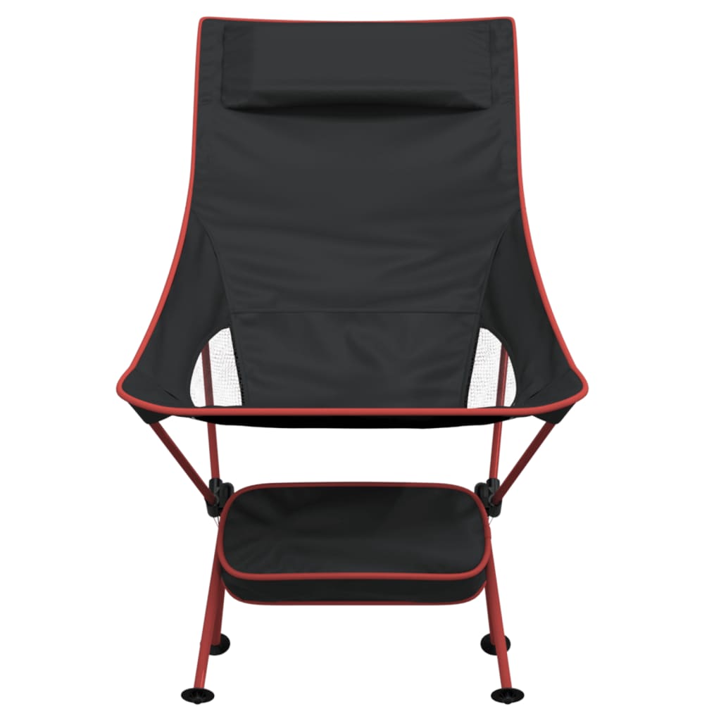 Καρέκλες Camping Πτυσσόμενες 2 τεμ. Μαύρες Ύφ. Oxford Αλουμίνιο