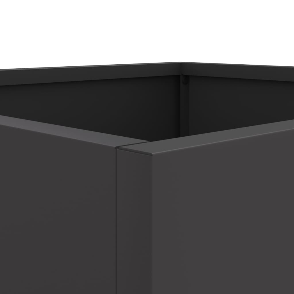 Ζαρντινιέρα Μαύρη 32x30x29 εκ. από Χάλυβα