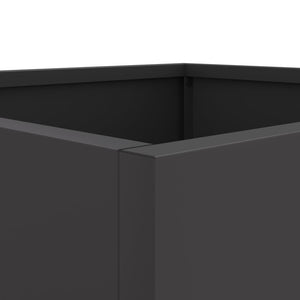 Ζαρντινιέρα Μαύρη 32x30x29 εκ. από Χάλυβα