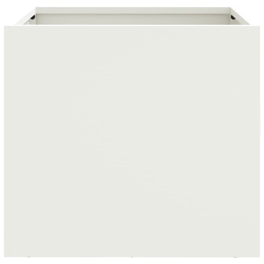 Ζαρντινιέρα Λευκή 32x30x29 εκ. από Χάλυβα - Pakobazaar