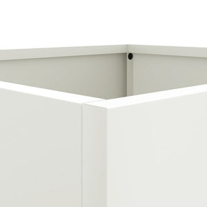 Ζαρντινιέρα Λευκή 32x30x29 εκ. από Χάλυβα - Pakobazaar