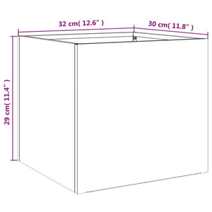 Ζαρντινιέρα Λευκή 32x30x29 εκ. από Χάλυβα - Pakobazaar