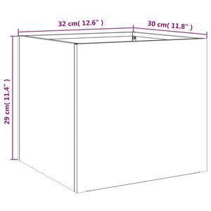 Ζαρντινιέρα Ανθρακί 32x30x29 εκ. από Χάλυβα